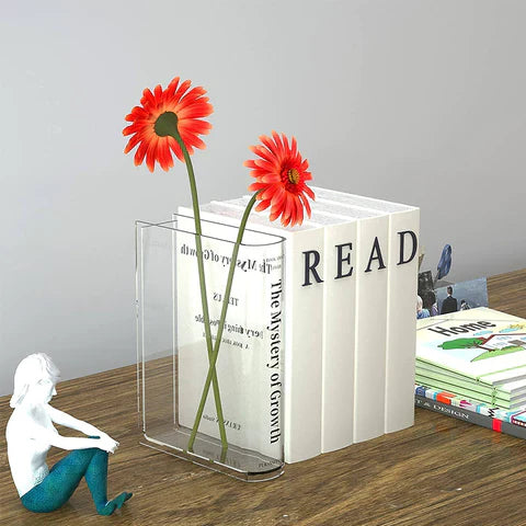 Bookcraft™ - Book Shape Acrylic Vase (50% OFF) 