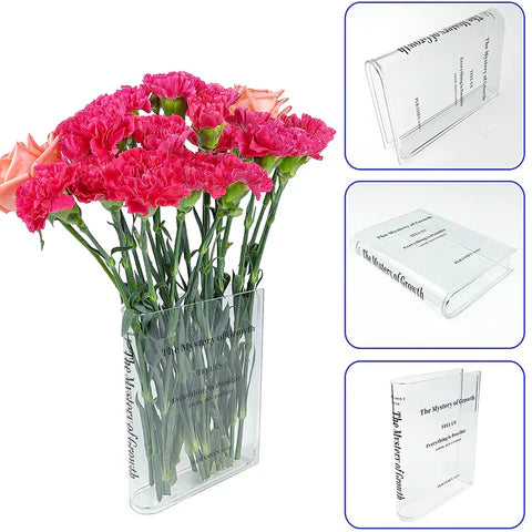 Bookcraft™ - Book Shape Acrylic Vase (50% OFF) 