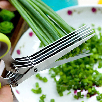 FoodScissors™ - 5-blade kitchen salad shears (1+1 free) 