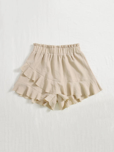 Paperbag Waist Ruffle Shorts