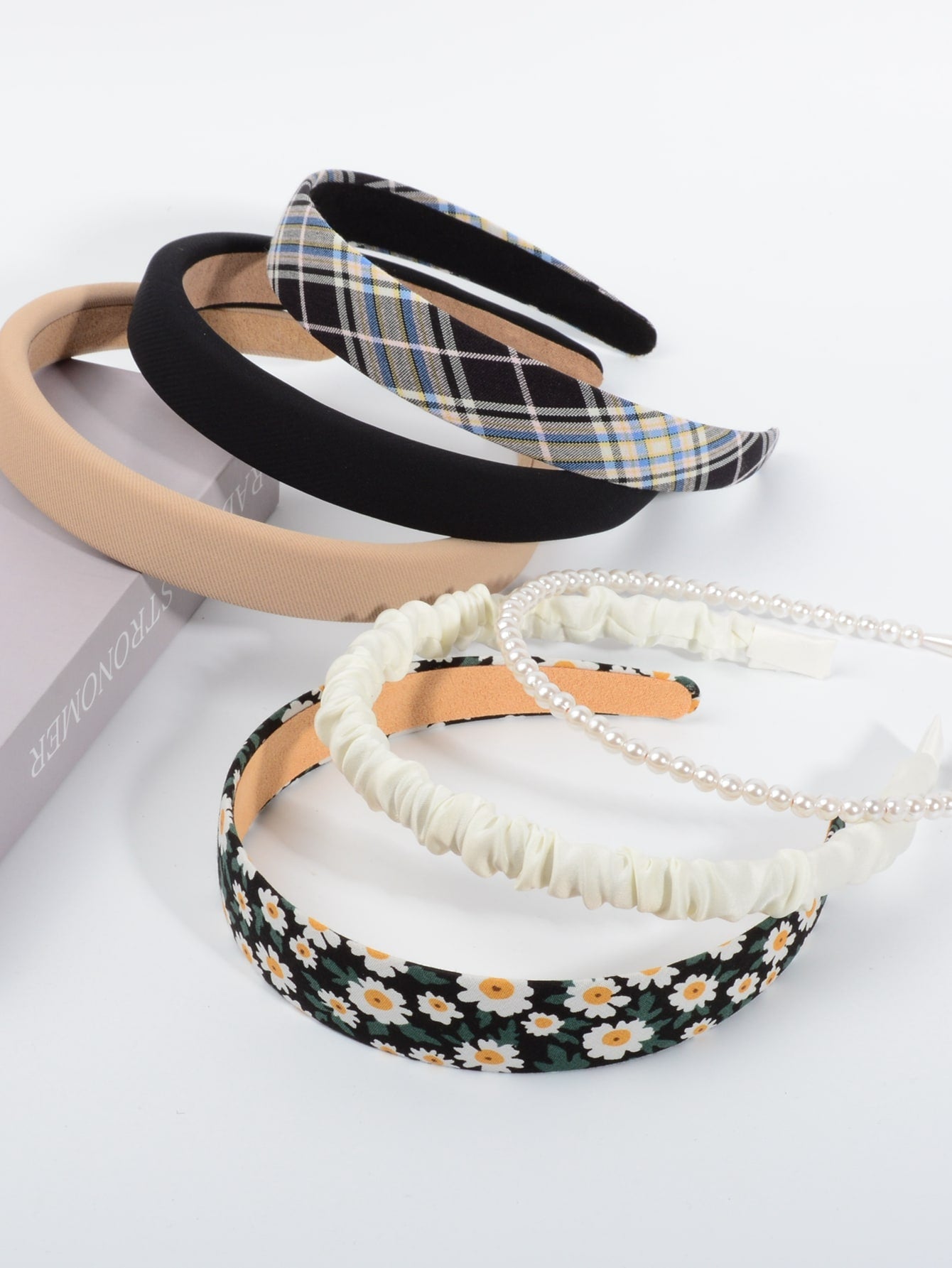 6 pieces headband with faux pearl decoration