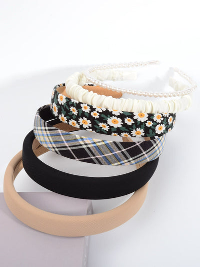 6 pieces headband with faux pearl decoration