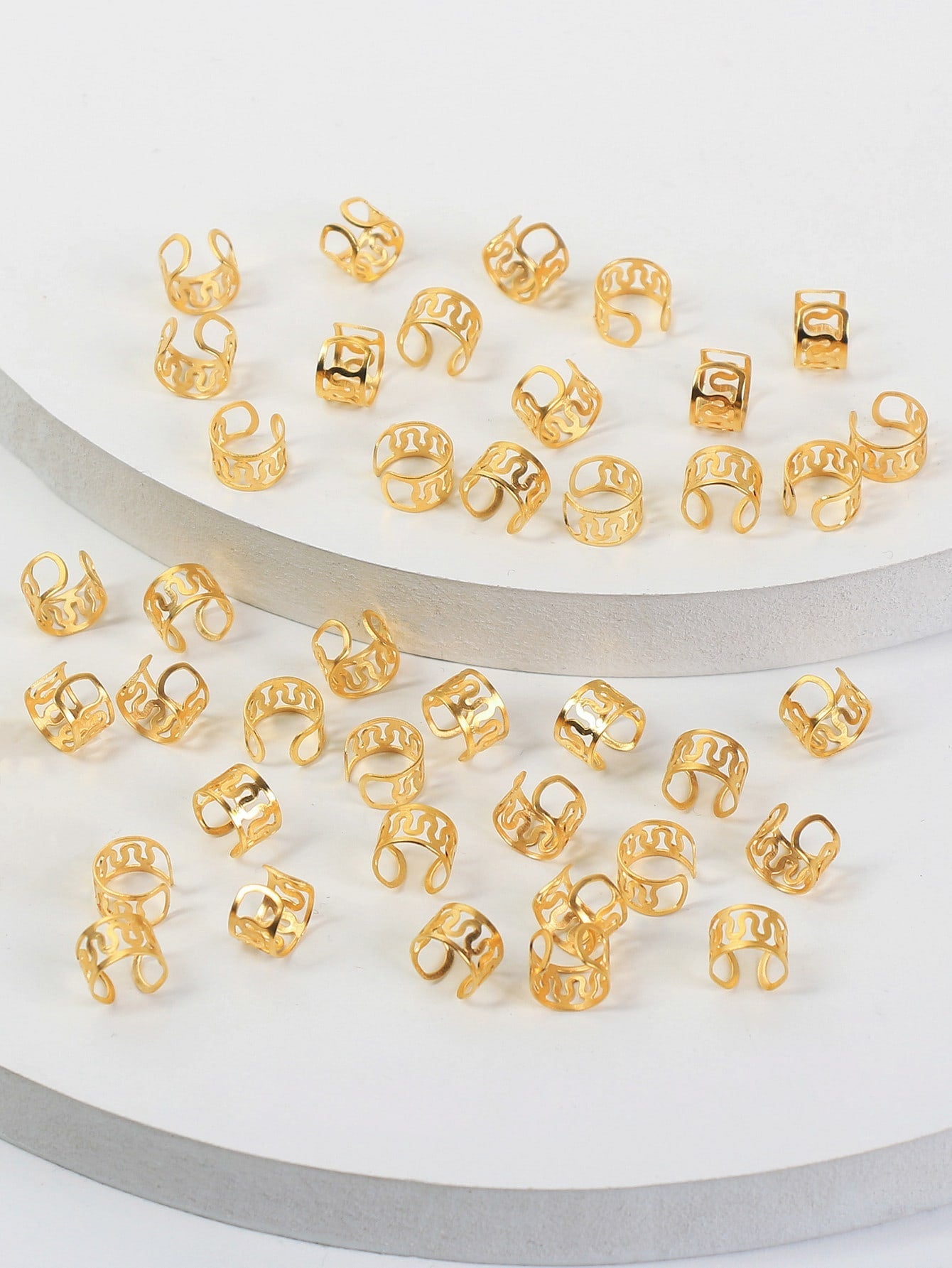 40 pieces hair ring with hole