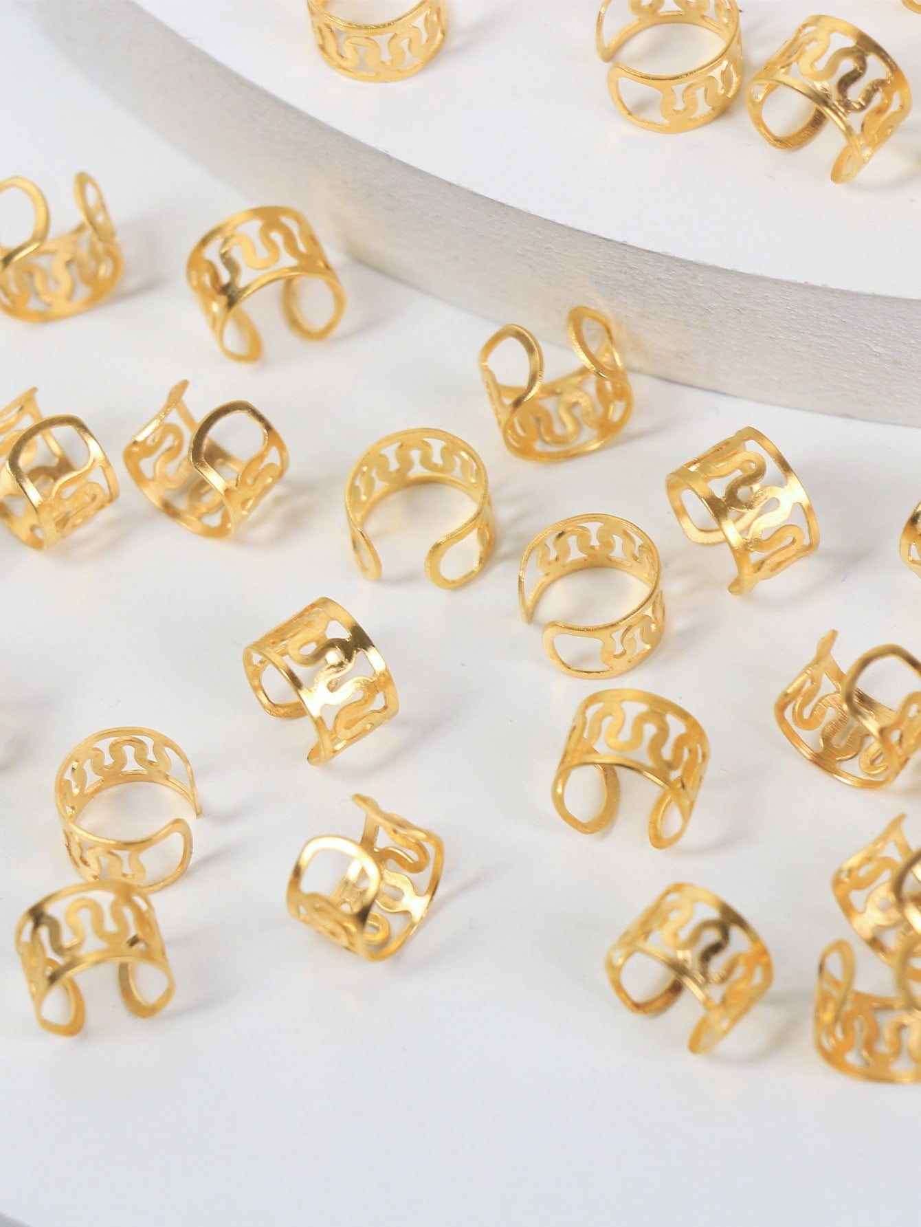 40 pieces hair ring with hole