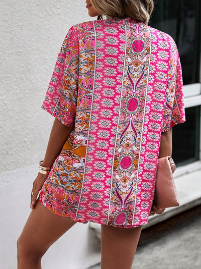 Paisley Pattern, Open Front, Kimono &amp; Shorts Set without Tube Top