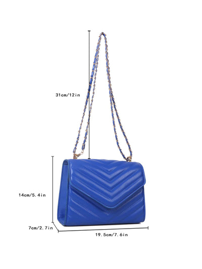 Square bag with chevron snap fastener