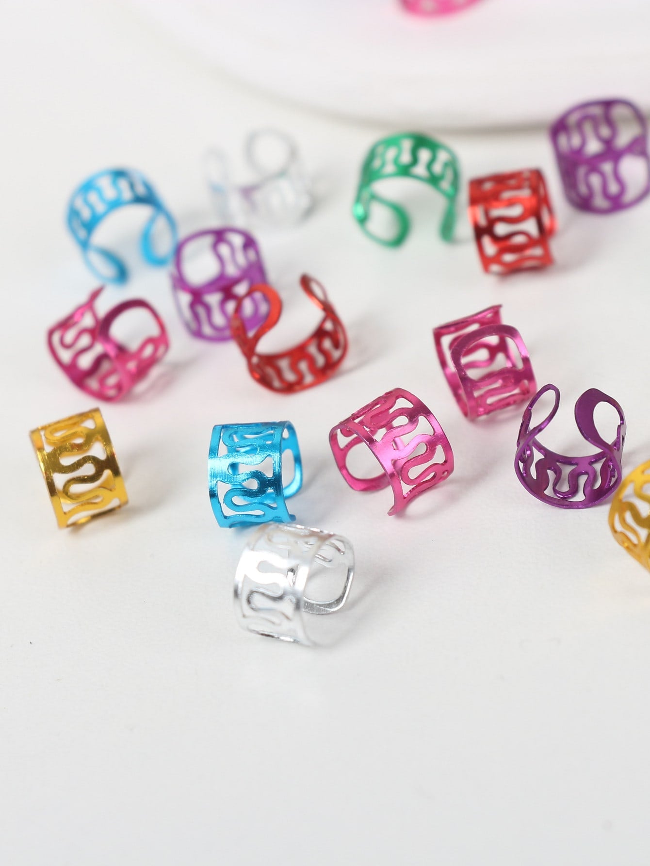 40 pieces hair ring with hole