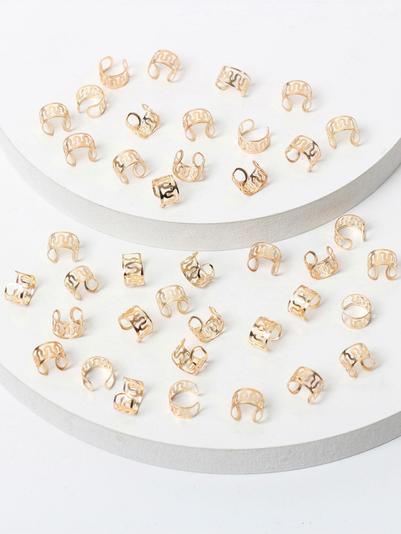 40 pieces hair ring with hole