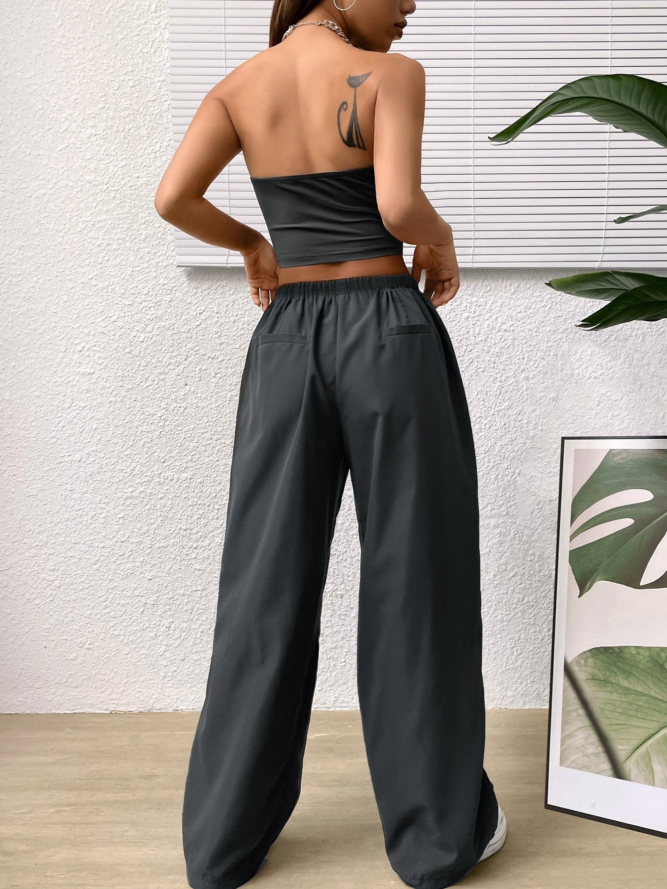 Crop Tube Top &amp; Wide Leg Pants