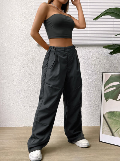 Crop Tube Top &amp; Wide Leg Pants