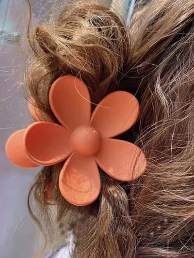 hair clip with flower design