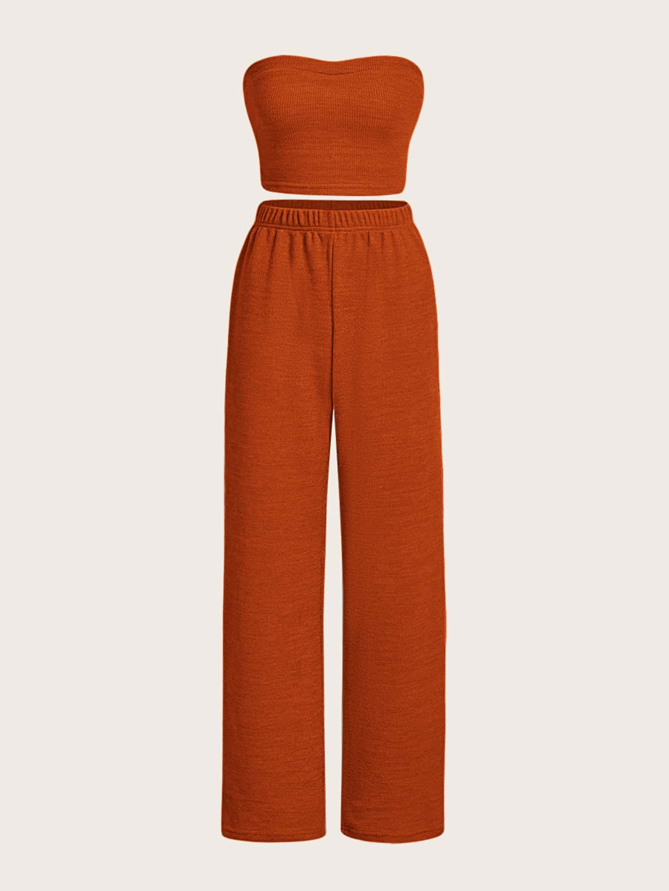 TRENDING Crop Tube Top &amp; Wide Leg Pants