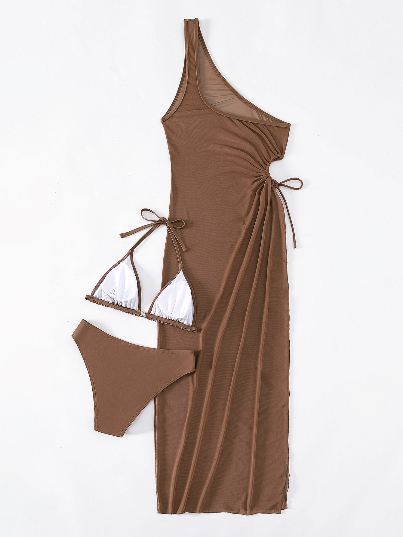 Triangle Bikini with Halter Neck &amp; Cover-Up