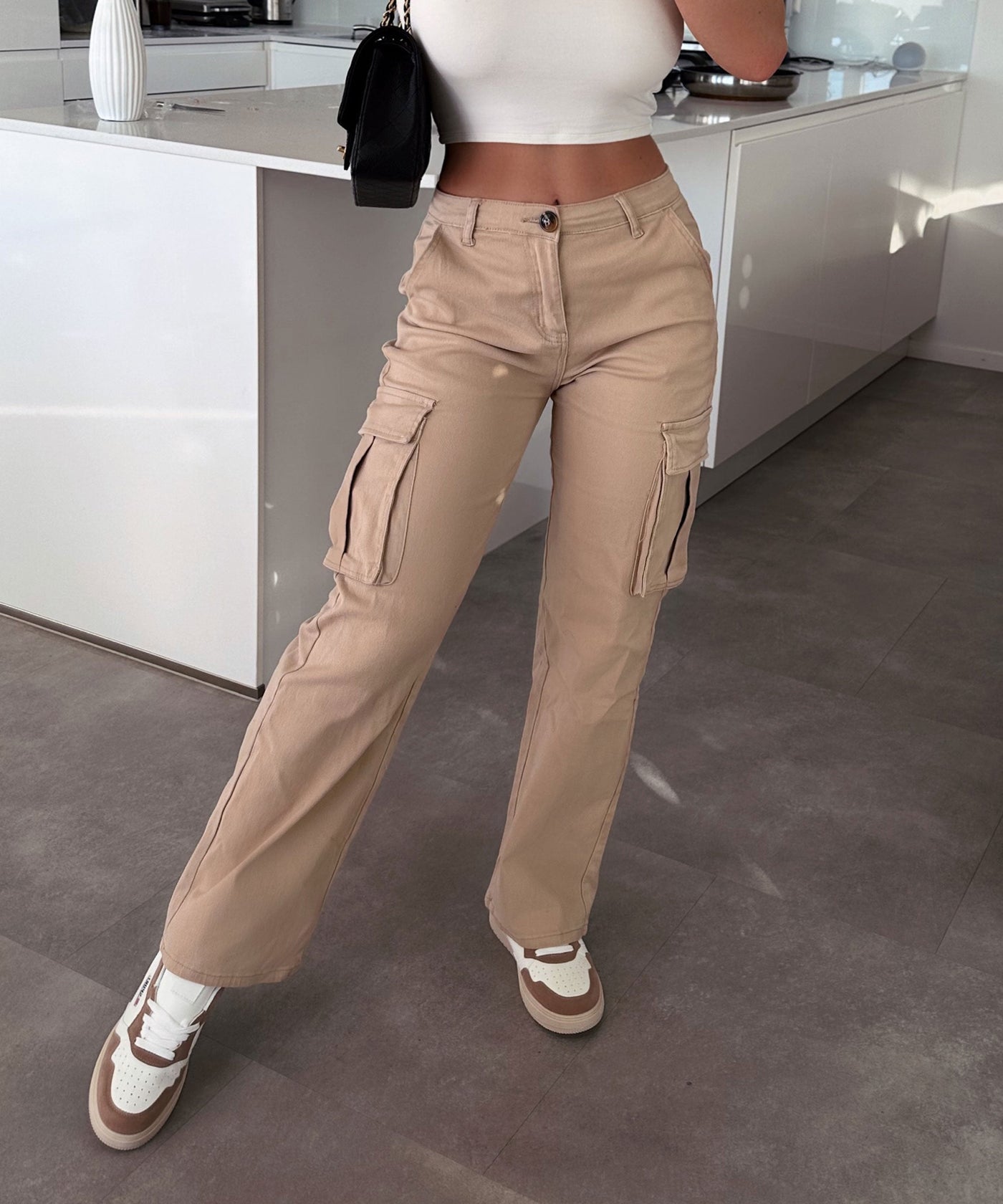 Stretch Cargo Pants Alba Camel