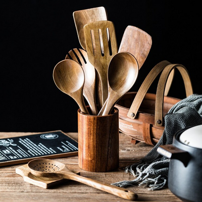 LuxKitchen™ Teak Utensil Set