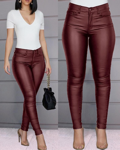 ChicFlex™ - Leather Stretch Pants (50% OFF) 