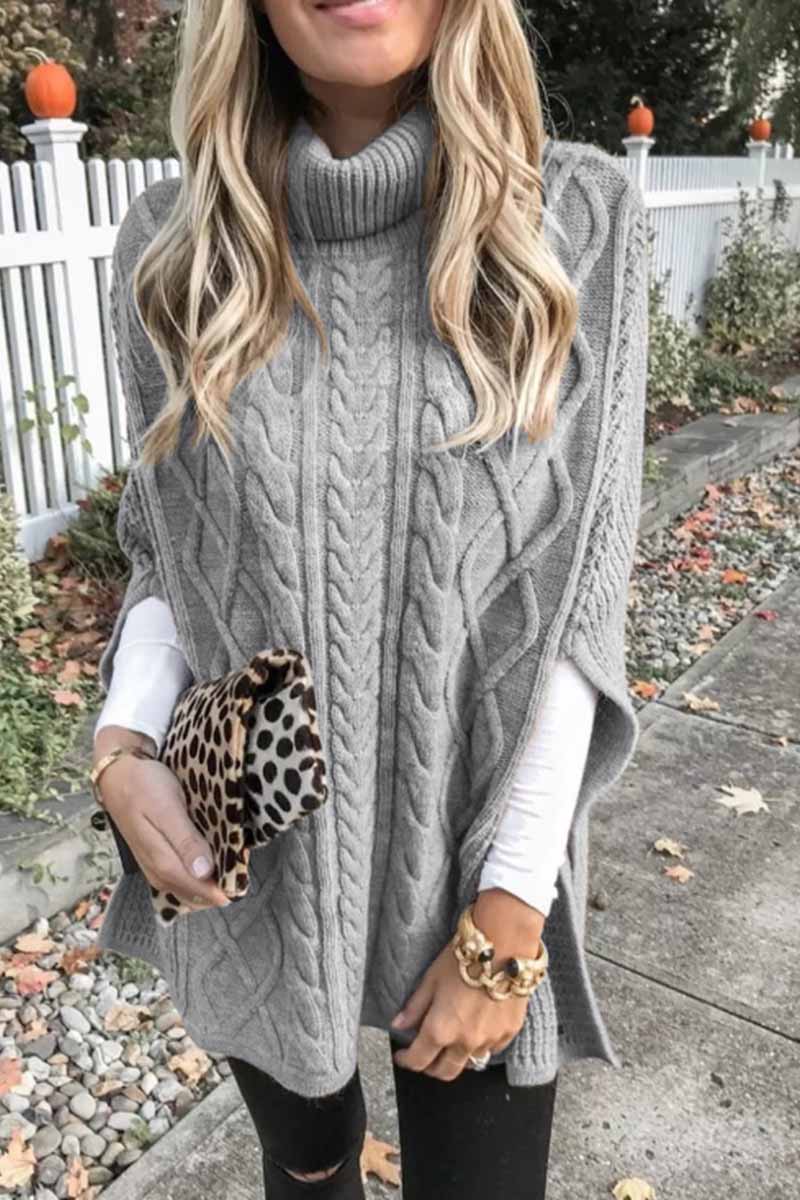 Elara™- High Neck Cable Knit Sweater (50% OFF) 