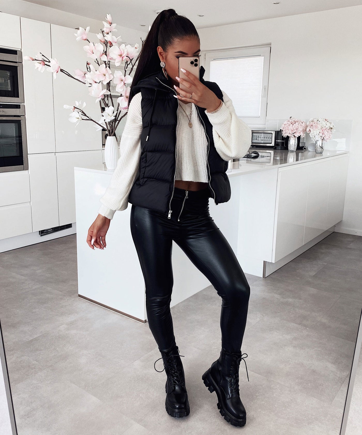 faux leather leggings Zoe