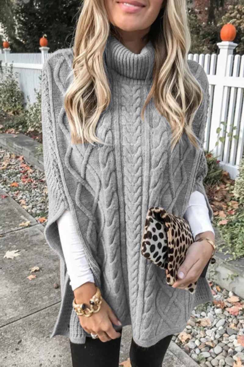 Elara™- High Neck Cable Knit Sweater (50% OFF) 