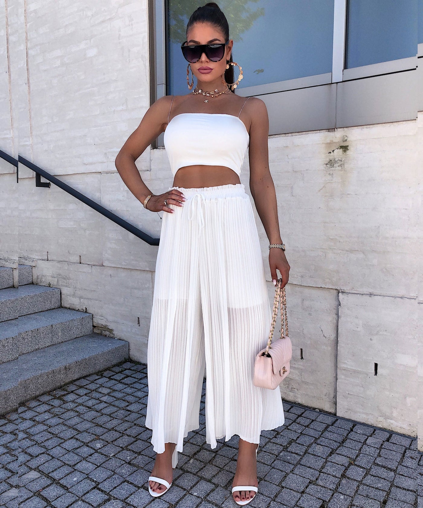 Pleated Pants Mira white