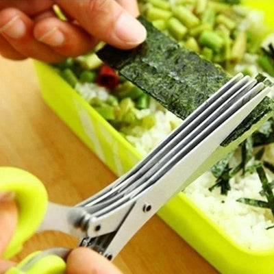 FoodScissors™ - 5-blade kitchen salad shears (1+1 free) 