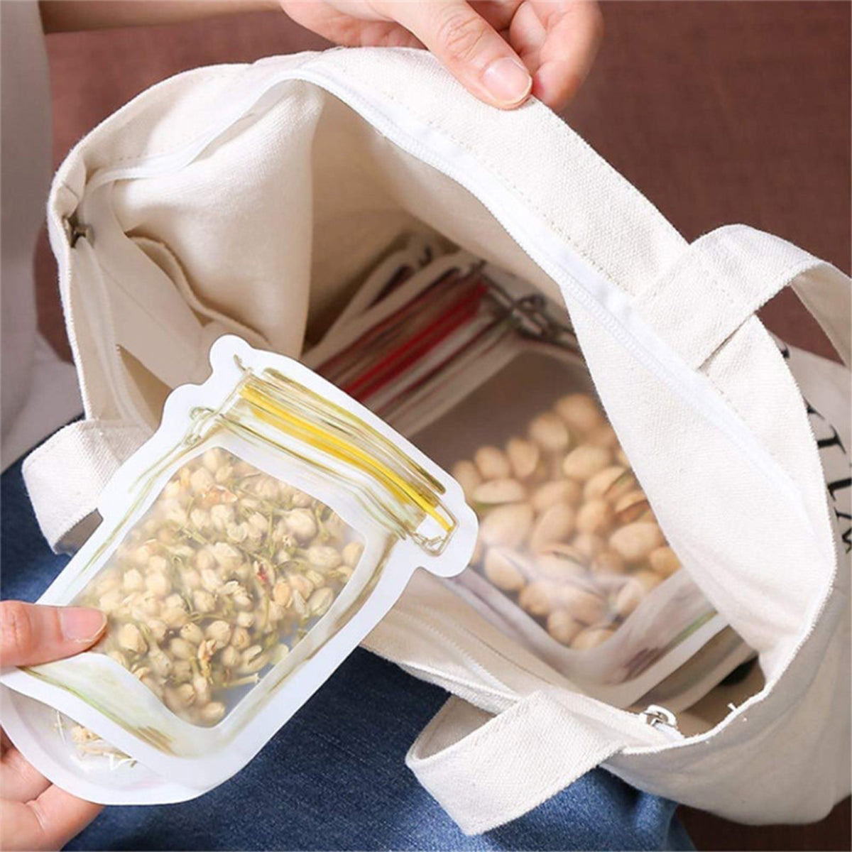 ZipBottle™ Pot-shaped storage bags 