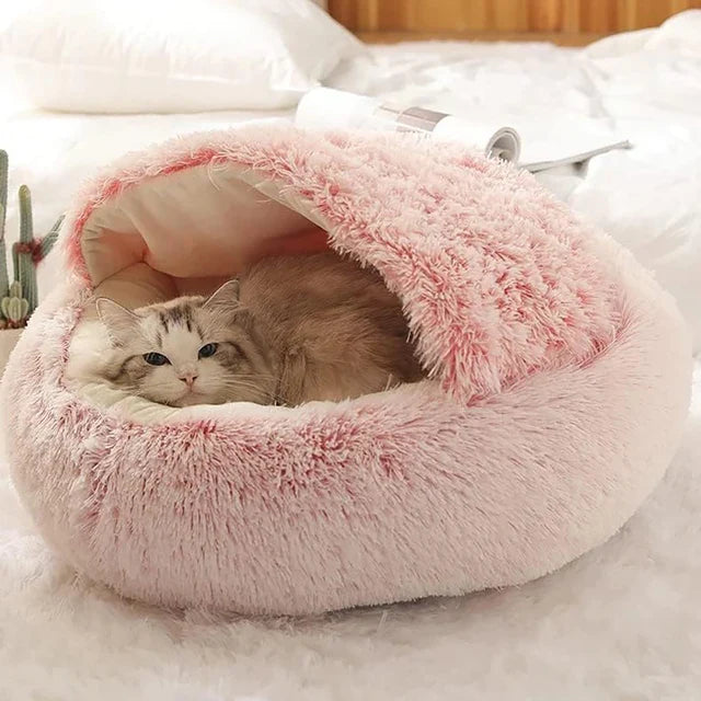 CatBed™ - Plush Hooded Cat Cocoon (50% OFF)