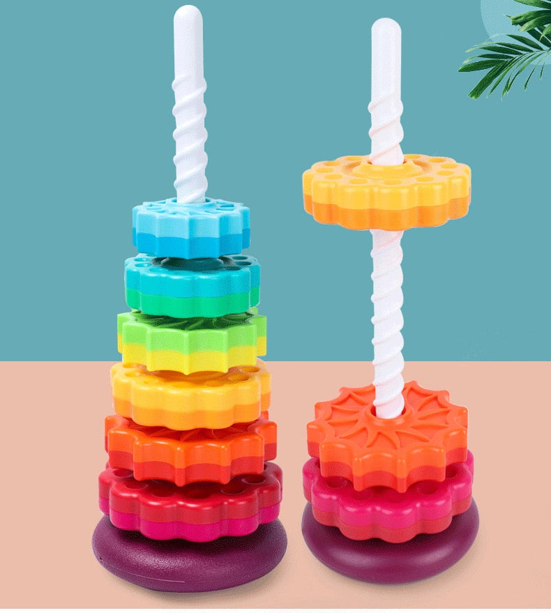 50% OFF | Rainbow Rotating Tower™ | Learn through play!