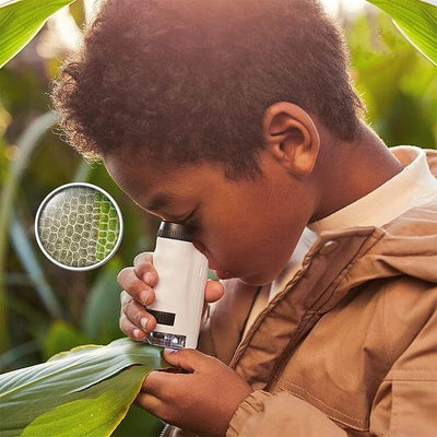 Portable pocket microscope with adjustable 60-120x zoom 