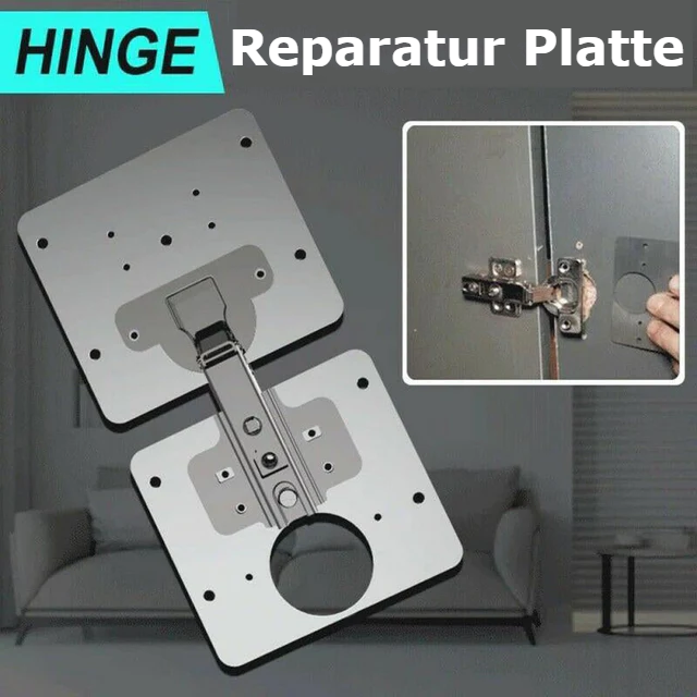 HingeFix™ - Stainless Steel Hinge Repair Plate for Cabinets (50% OFF) 