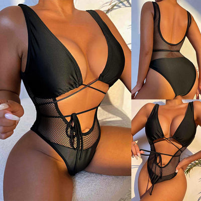 Modioza Black Stylish Swimsuit