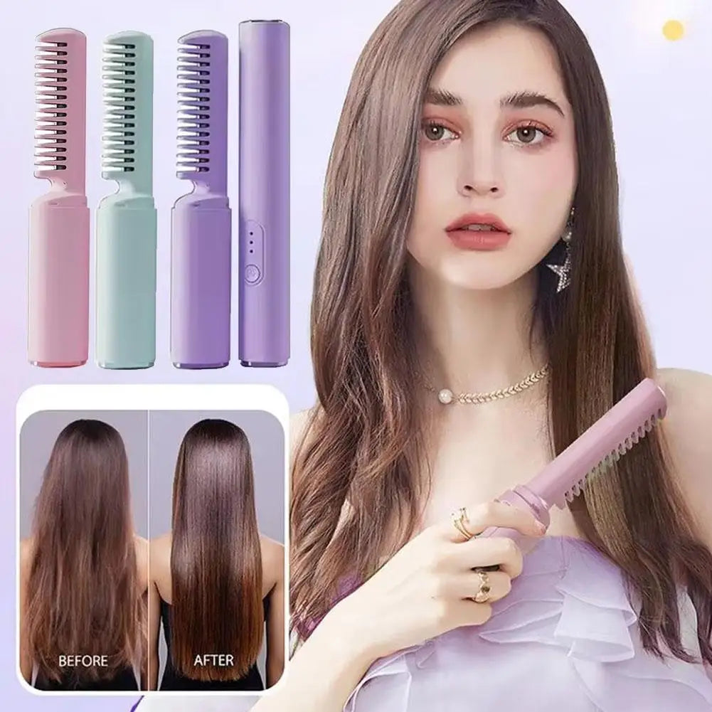 StyleEase™ - Portable Cordless Hair Straightening Comb (50% OFF)