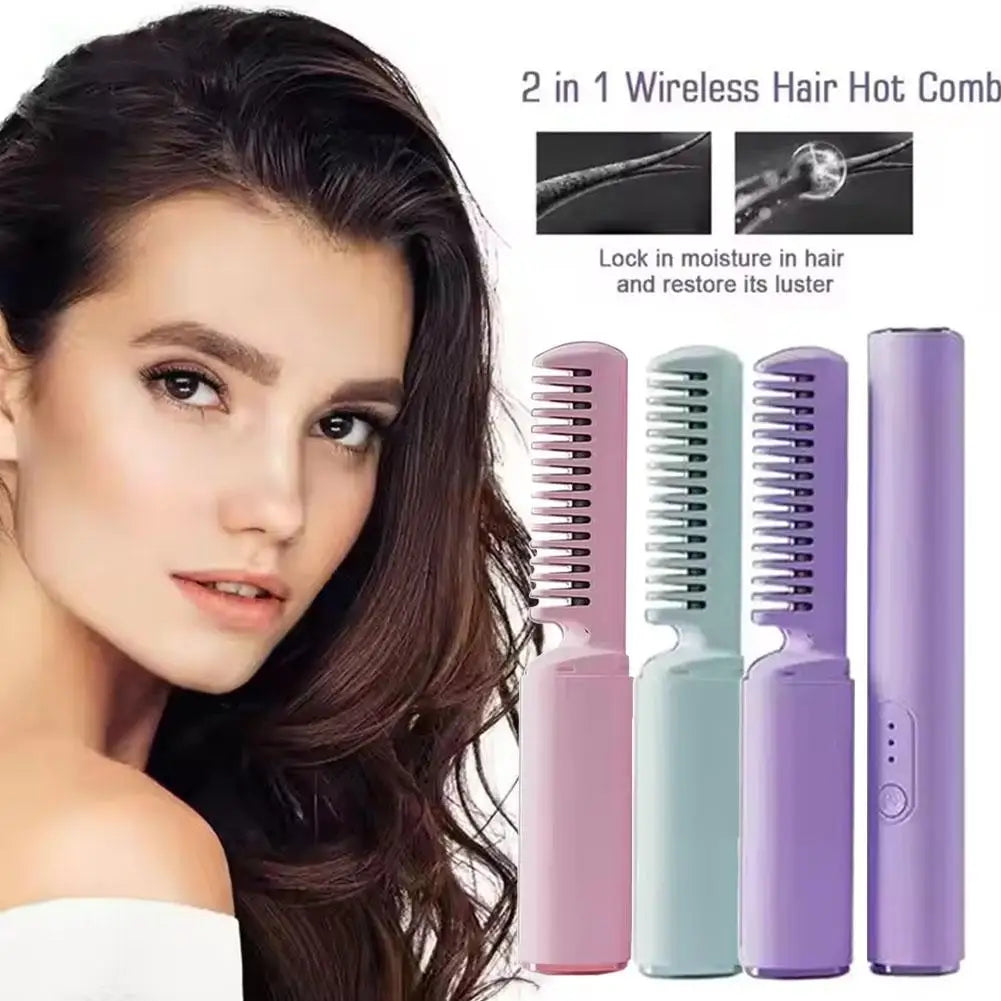 StyleEase™ - Portable Cordless Hair Straightening Comb (50% OFF)