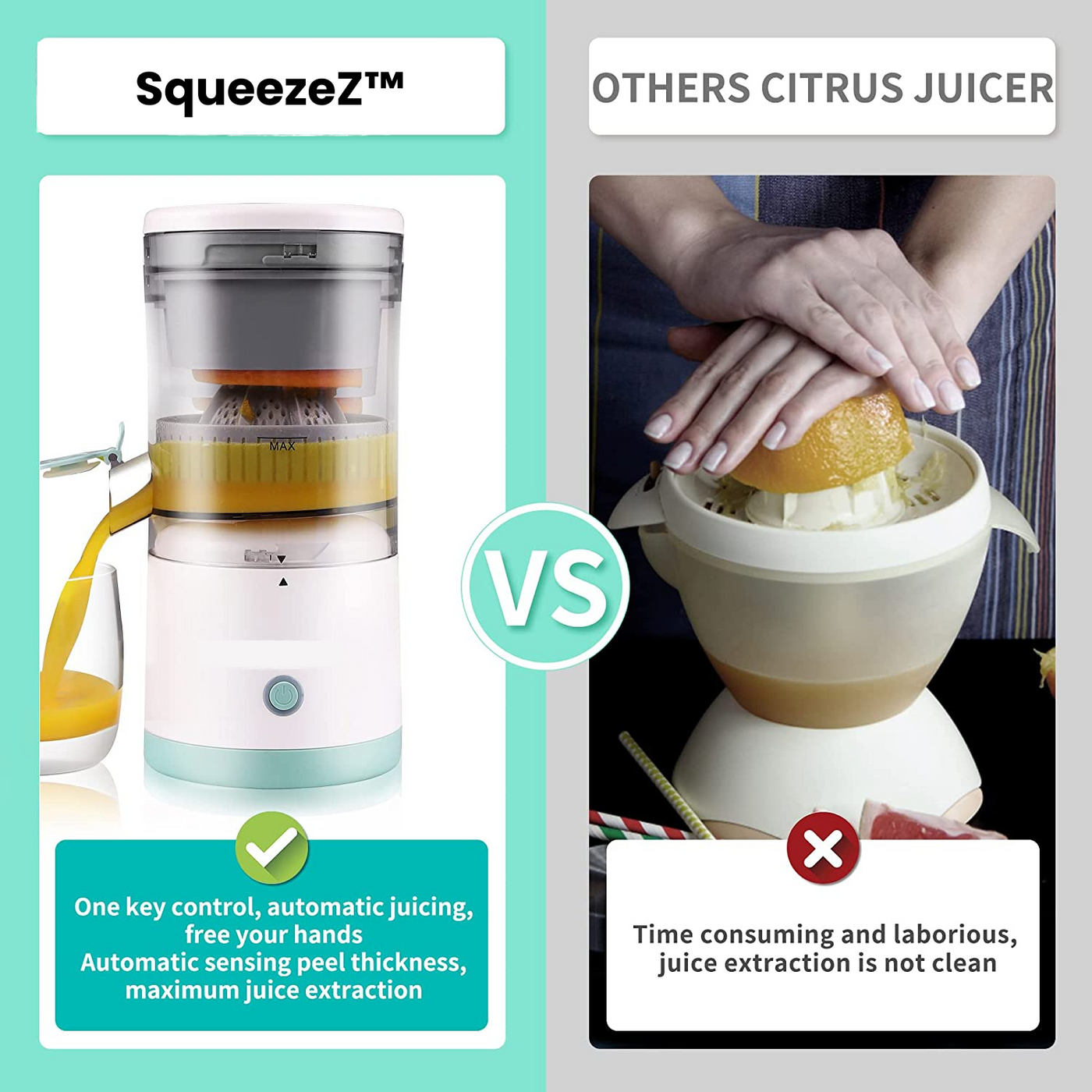 FruitSqueezer™ Automatic Fruit Juicer with USB Charging 50% OFF