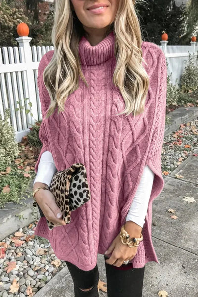 Elara™- High Neck Cable Knit Sweater (50% OFF) 