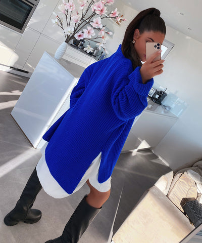 Oversize sweater Elsa royal blue