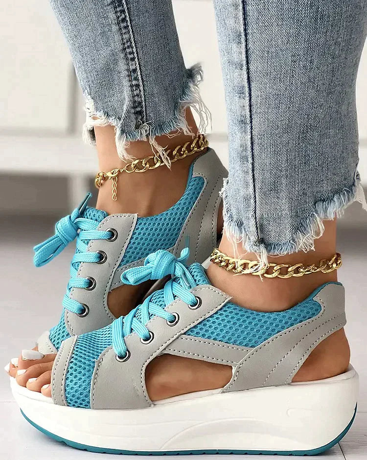 Mila™ Lace-Up Muffin Sandals (50% OFF) 