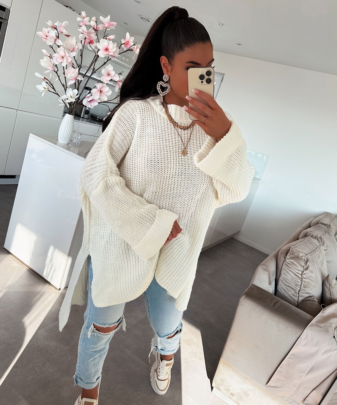 Oversize Pullover Elsa White