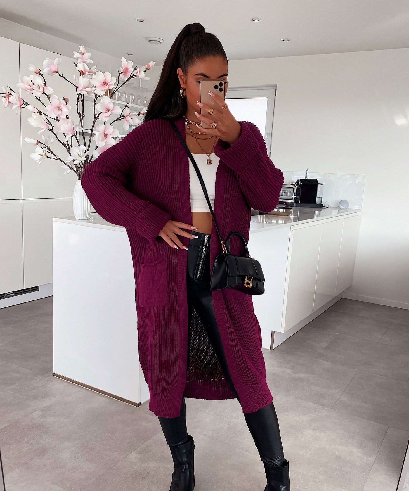 Cardigan Matilda Bordeaux