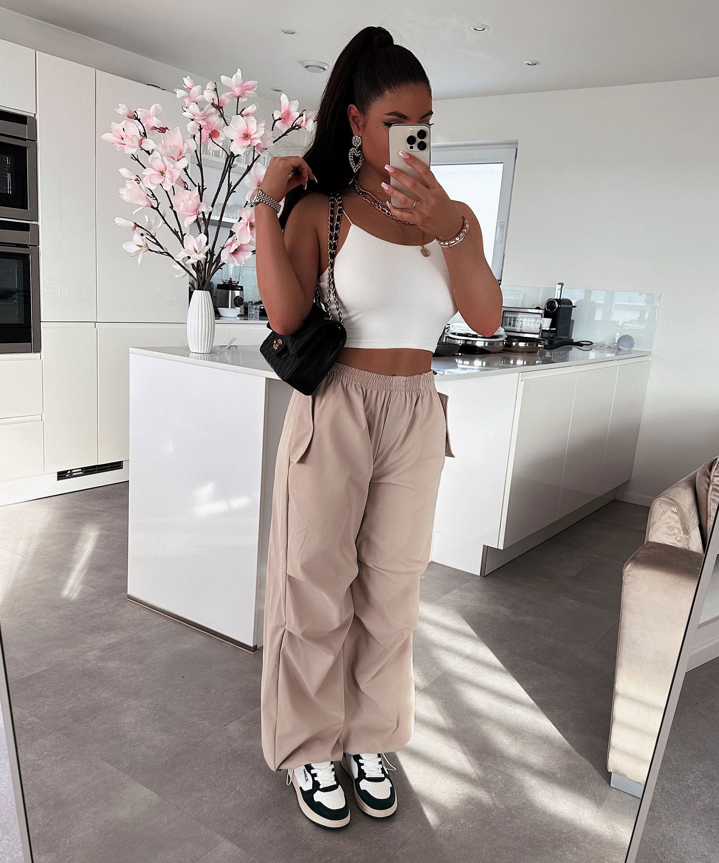 Parachute Pants Mila Beige