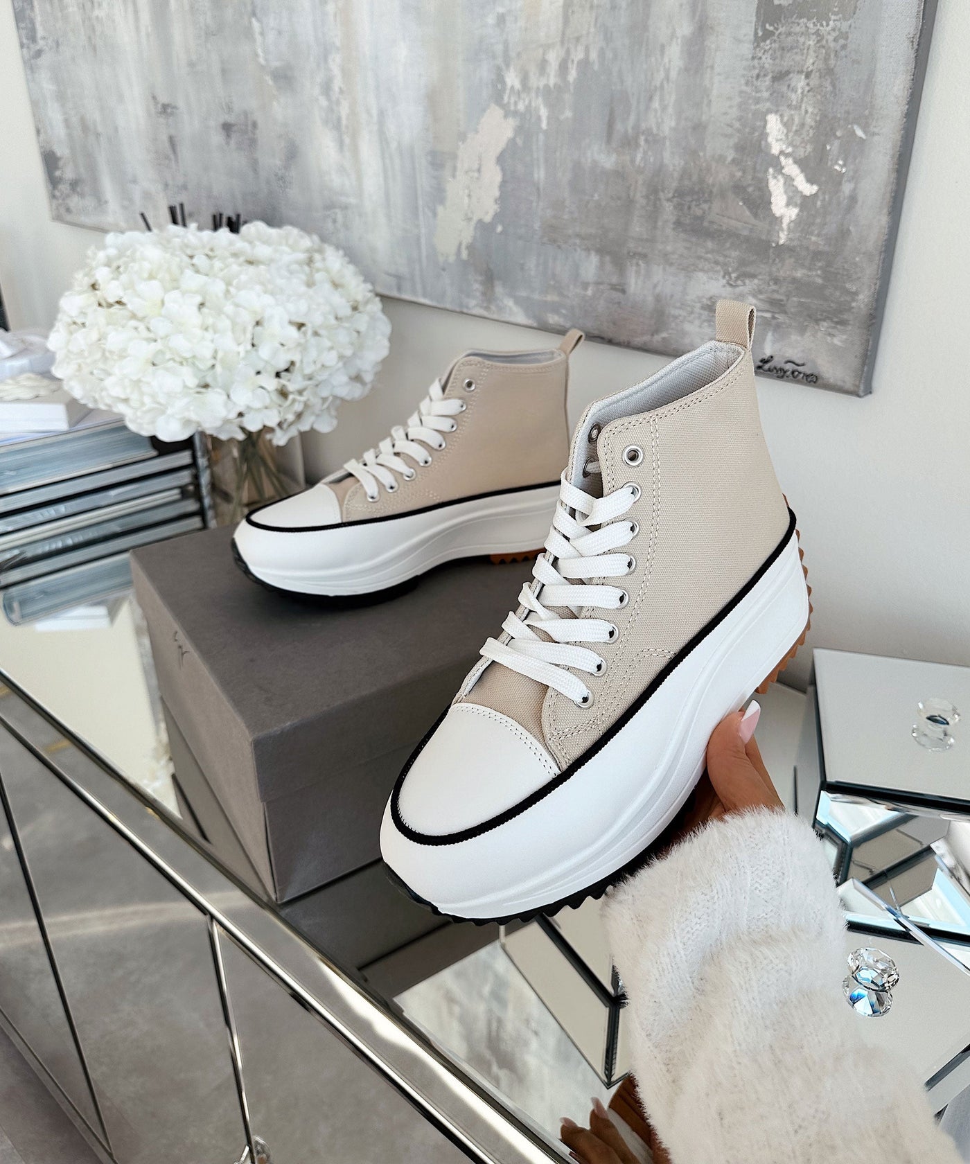 High Sneaker Salma Beige