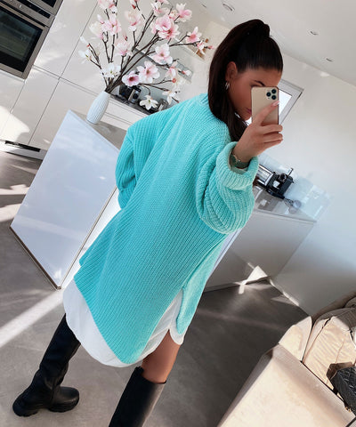 Oversize Pullover Elsa Turquoise