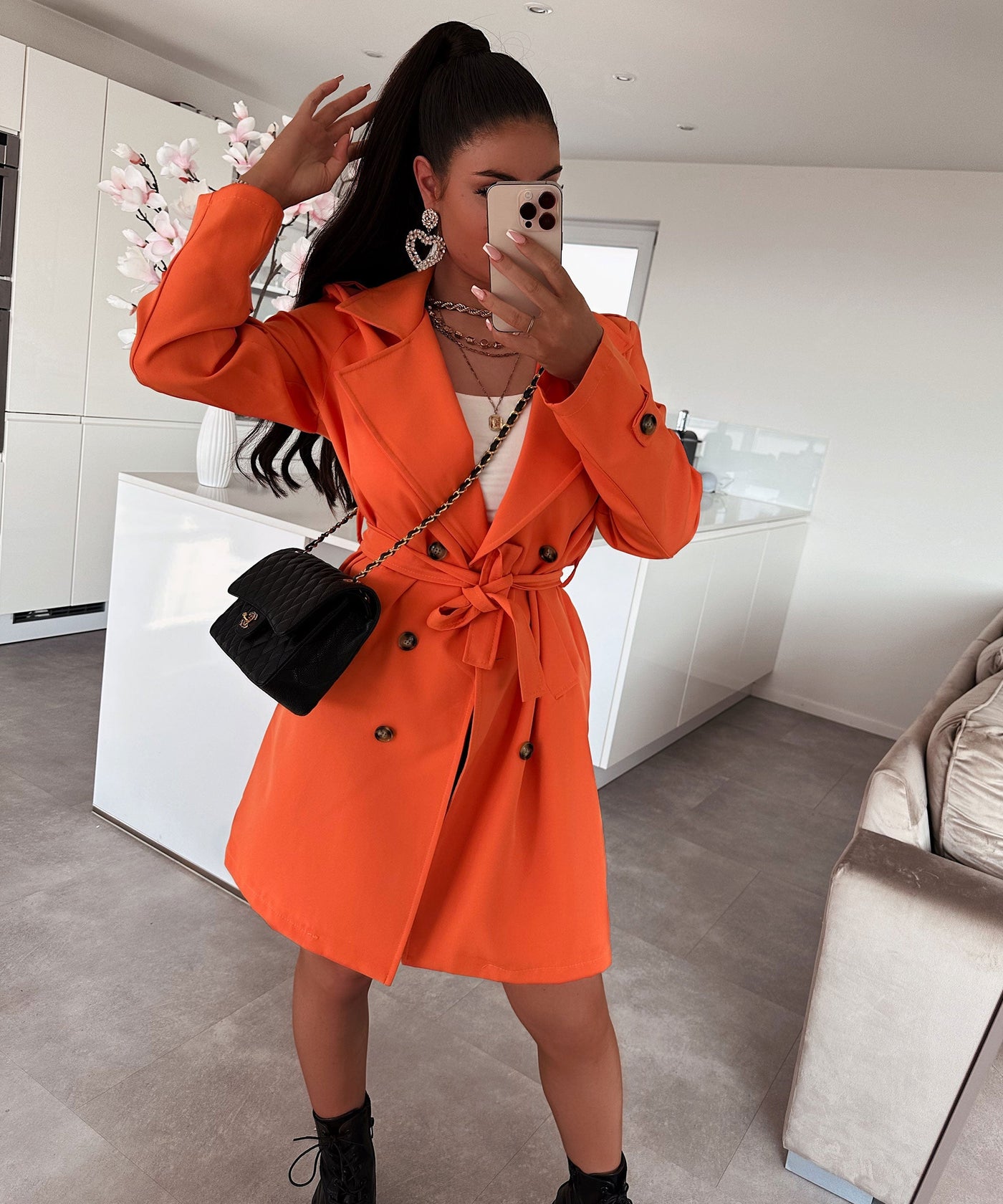 Trenchcoat Clara Orange