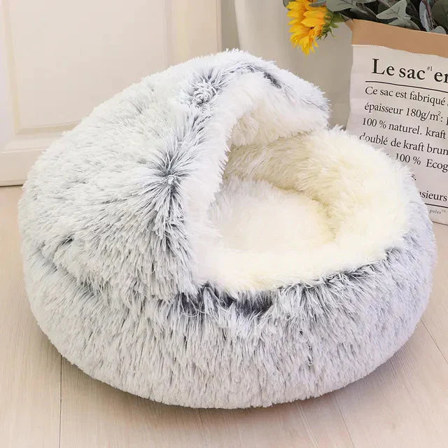 CatBed™ - Plush Hooded Cat Cocoon (50% OFF)