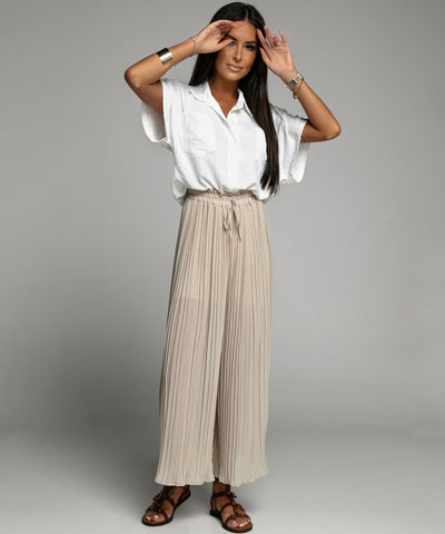 Pleated Pants Mira Beige