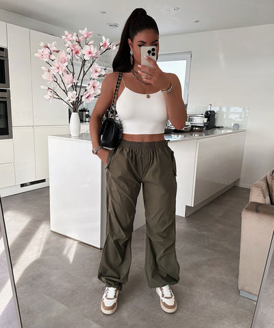 Parachute Pants Mila Khaki