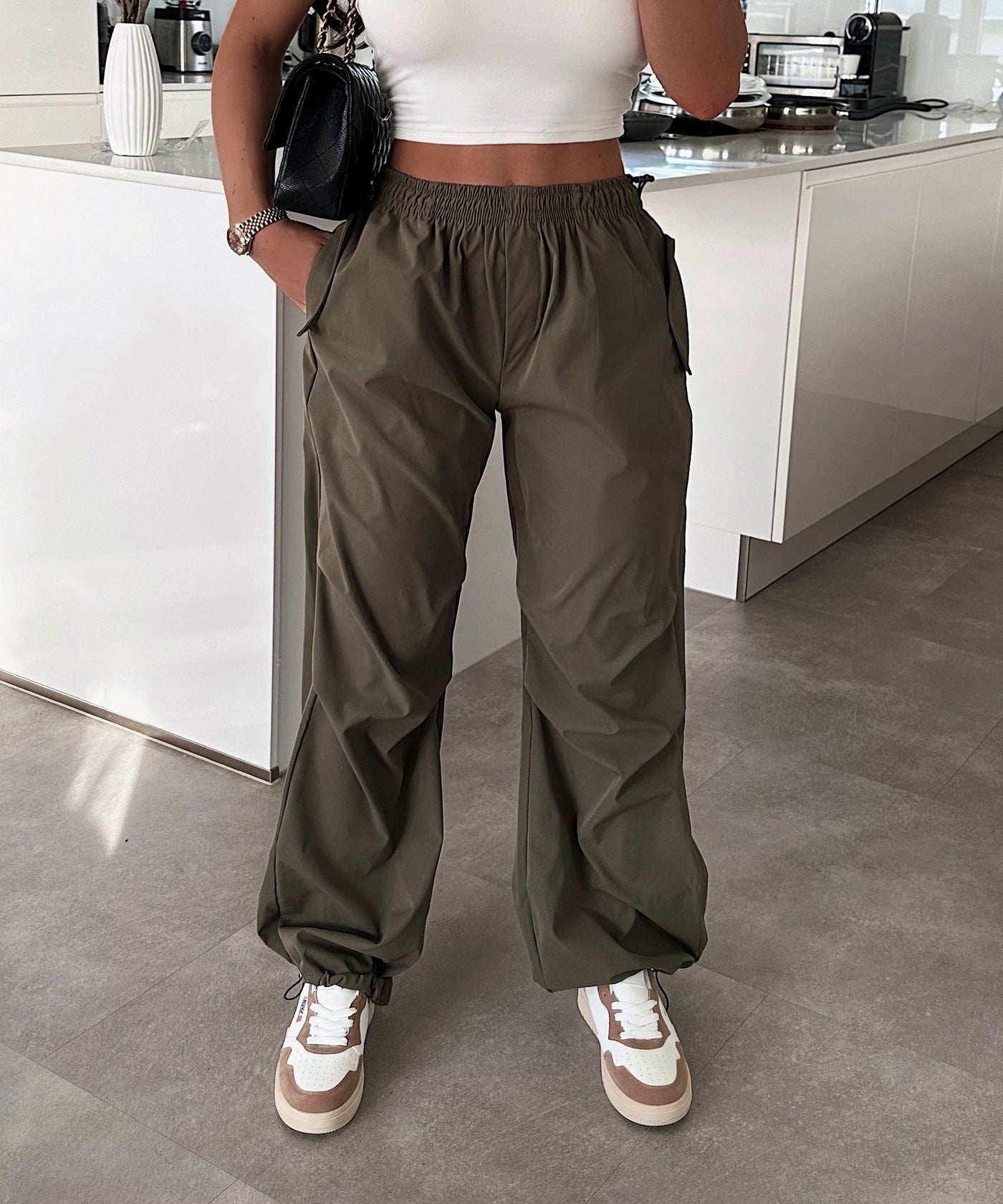 Parachute Pants Mila Khaki