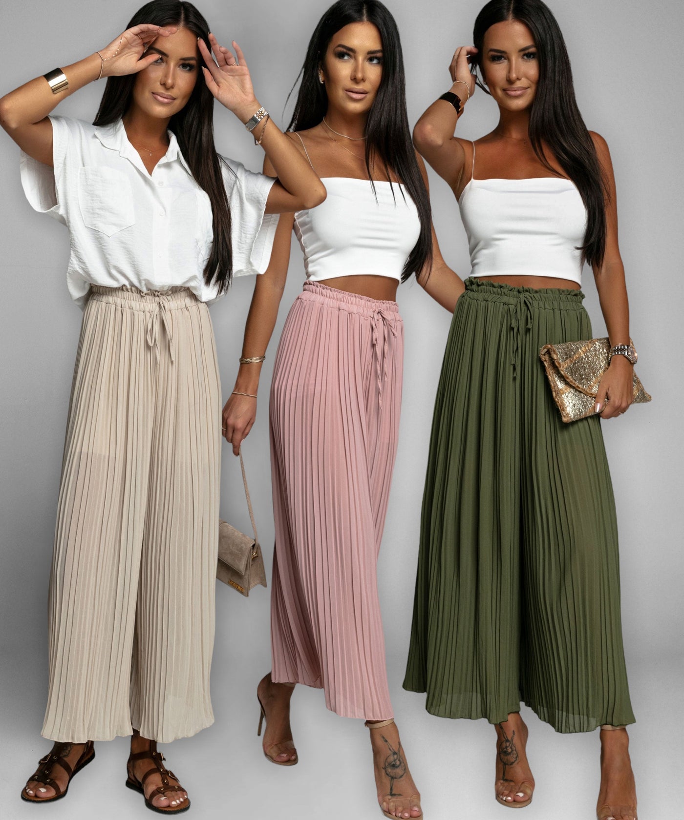 Pleated Pants Mira Beige