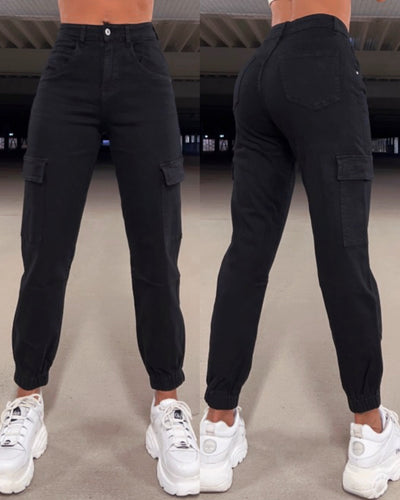 Stretch cargo jeans Elena black