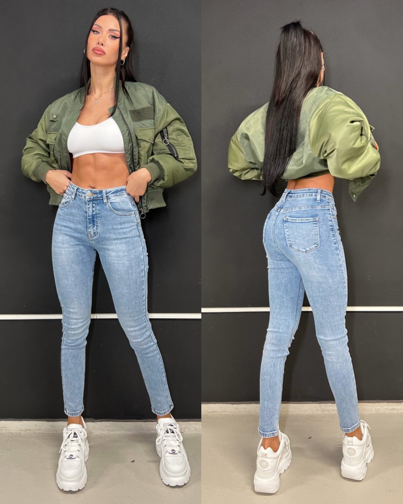 Skinny high waist jeans Ines blue